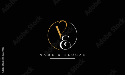 VE, EV, V, E abstract letters logo monogram