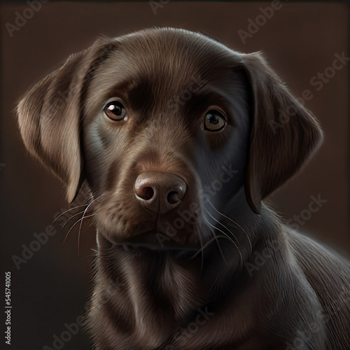 Labrador retriever puppy. Portrait of a labrador retriever dog. Dog portrait photo