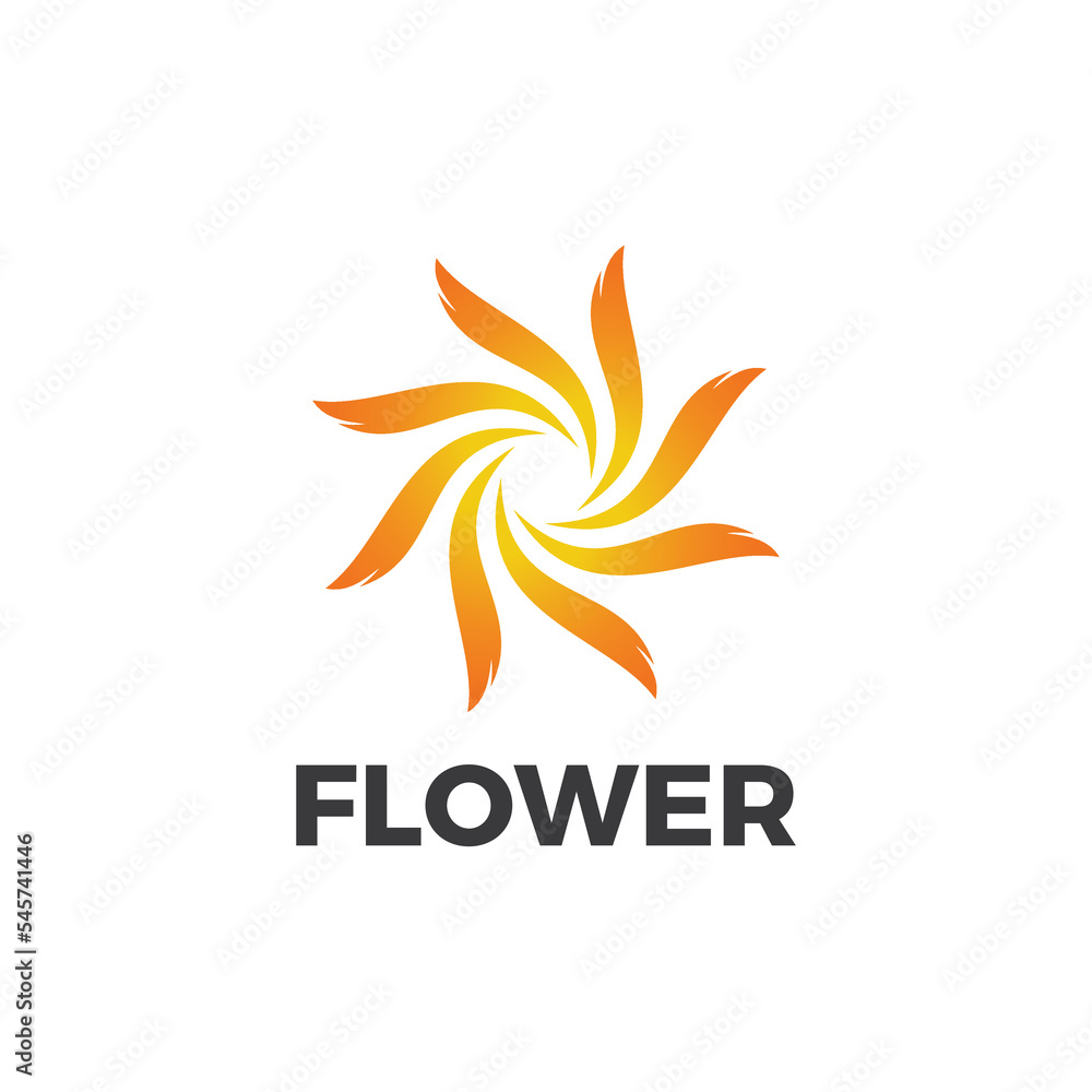 Minimal flower logo design template Minimal flower logo design template