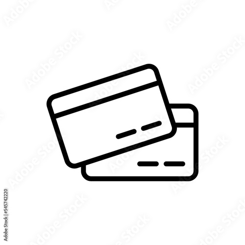 credit card symbol flat line icon