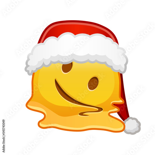 Christmas melting face Large size of yellow emoji smile