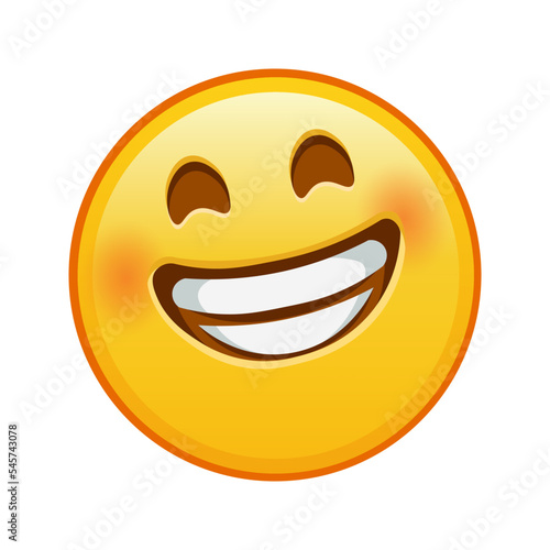 Grinning face with laughing eyes Large size of yellow emoji smile