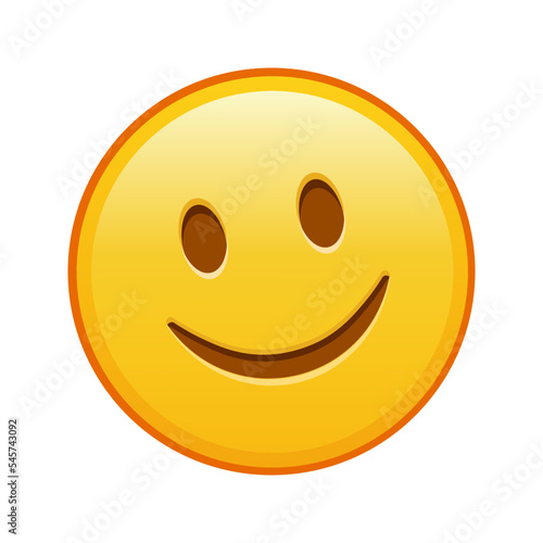 Slightly smiling face Large size of yellow emoji smile