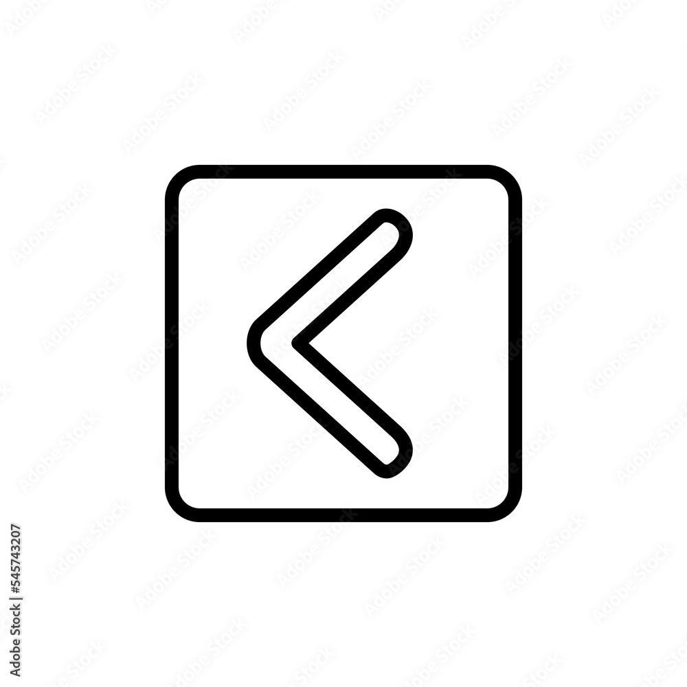 left arrow symbol flat line icon left arrow symbol flat line icon