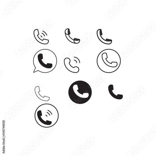 simple set of phone line icons or logo.