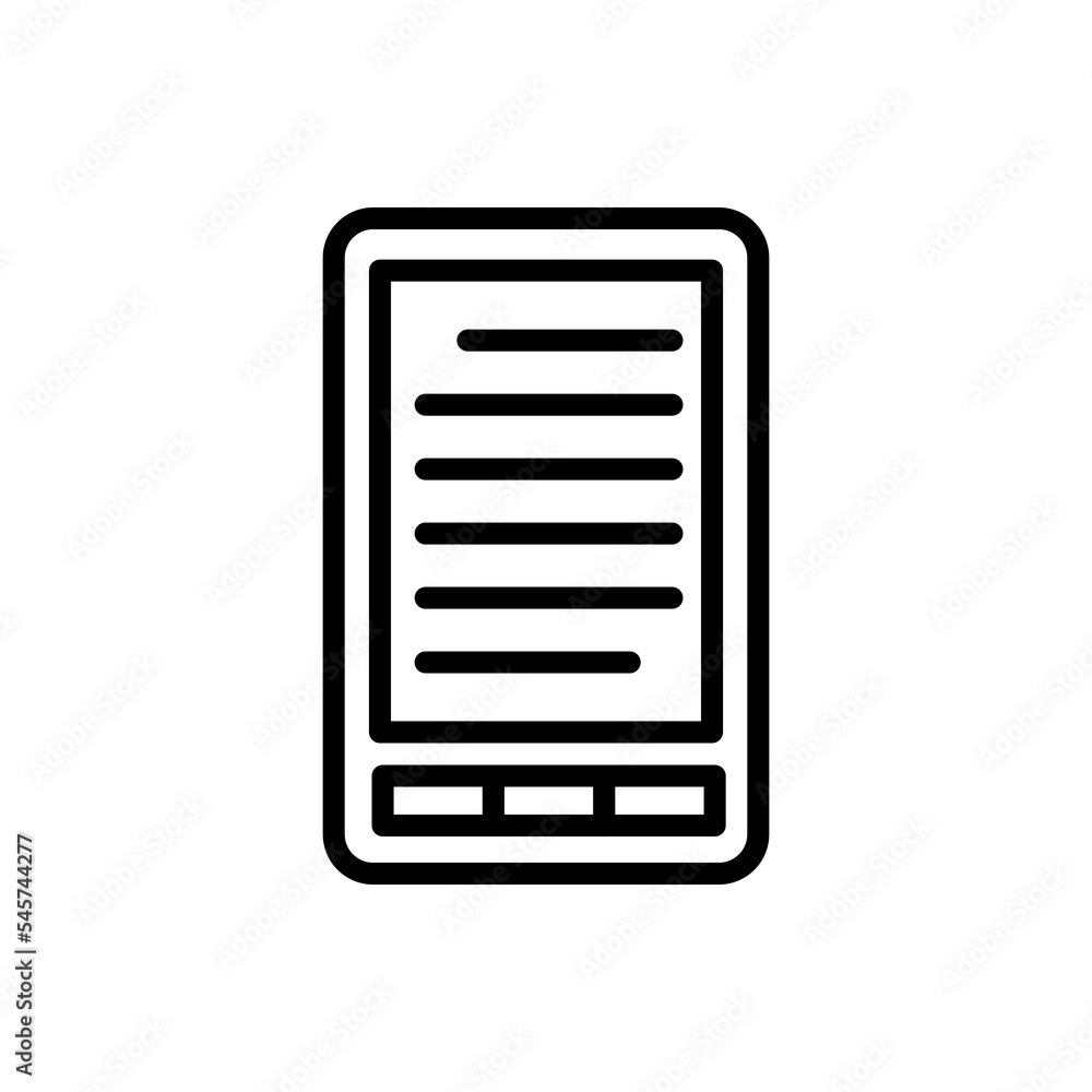 ebook symbol flat line icon ebook symbol flat line icon