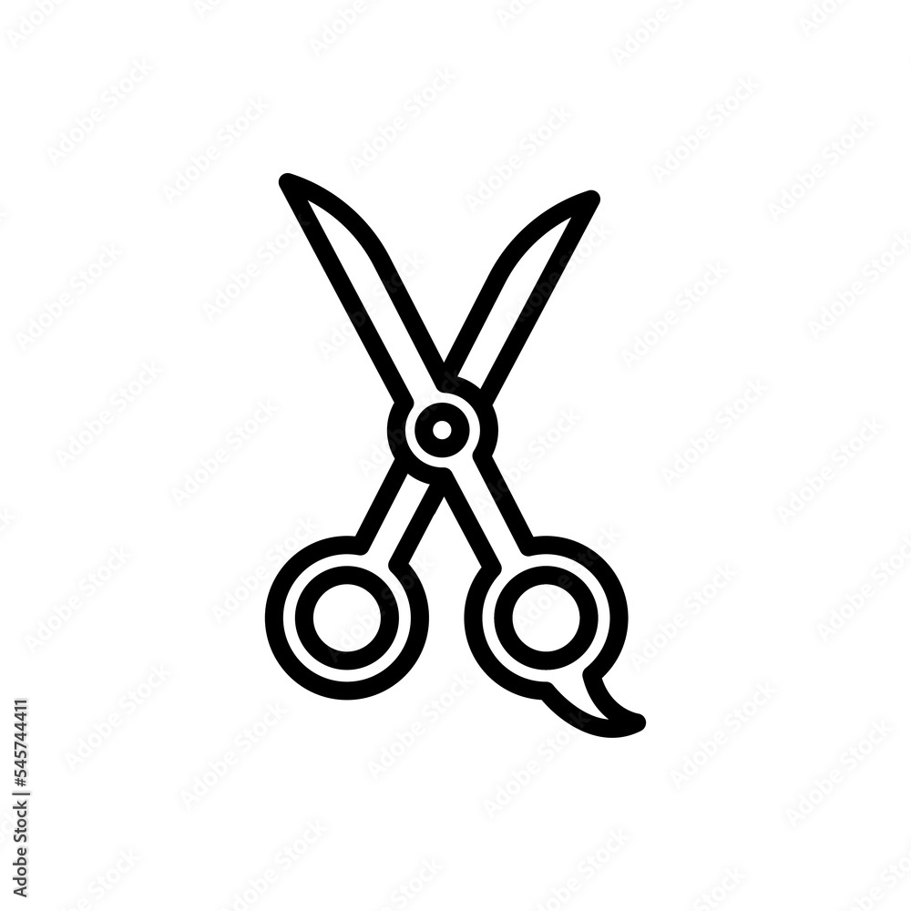 scrissors symbol flat line icon scrissors symbol flat line icon