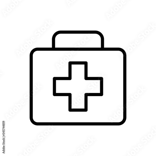 first aid symbol flat line icon