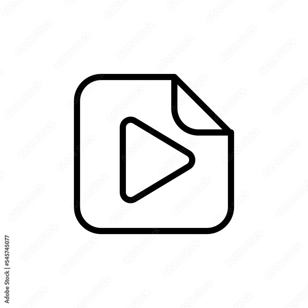 video document symbol flat line icon video document symbol flat line icon