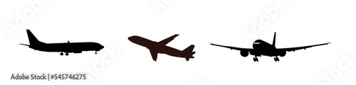 set of airplane silhouettes