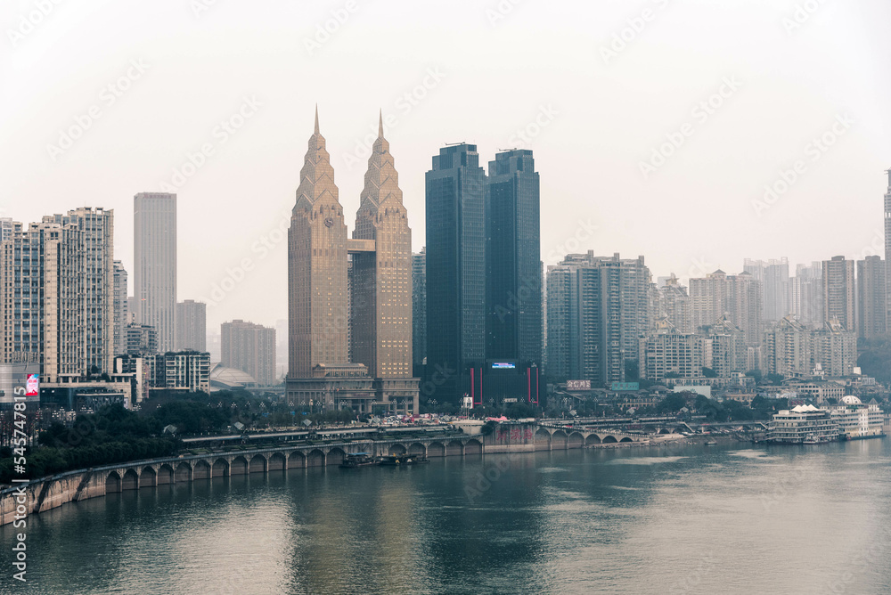 Naklejka premium urban scene of Chongqing, China