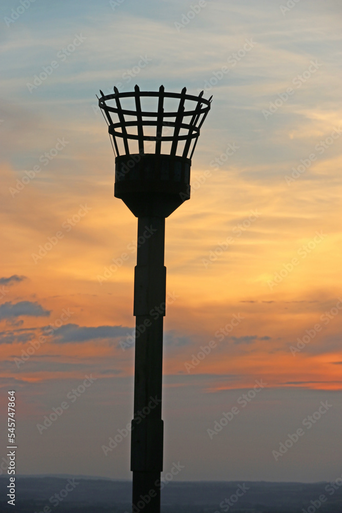 Beacon in the sunset at Westbury, Wiltshire Beacon in the sunset at Westbury, Wiltshire