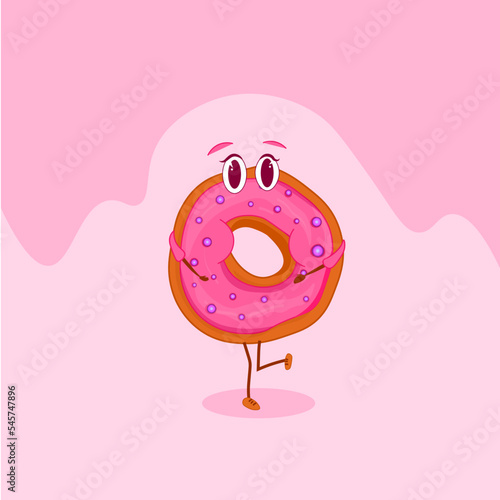 a donut vector illustration of a donut. delicious donuts. funny donut