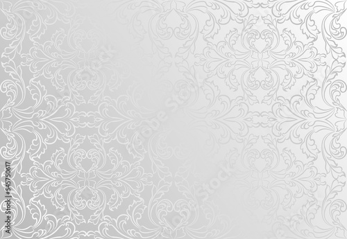 white background with floral ornaments