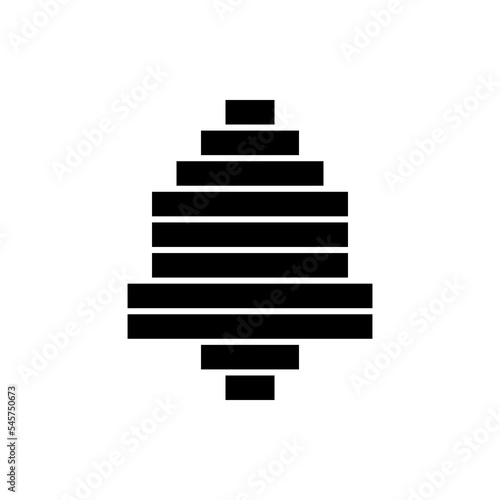 Bell symbol. Vector illustration. Line style.