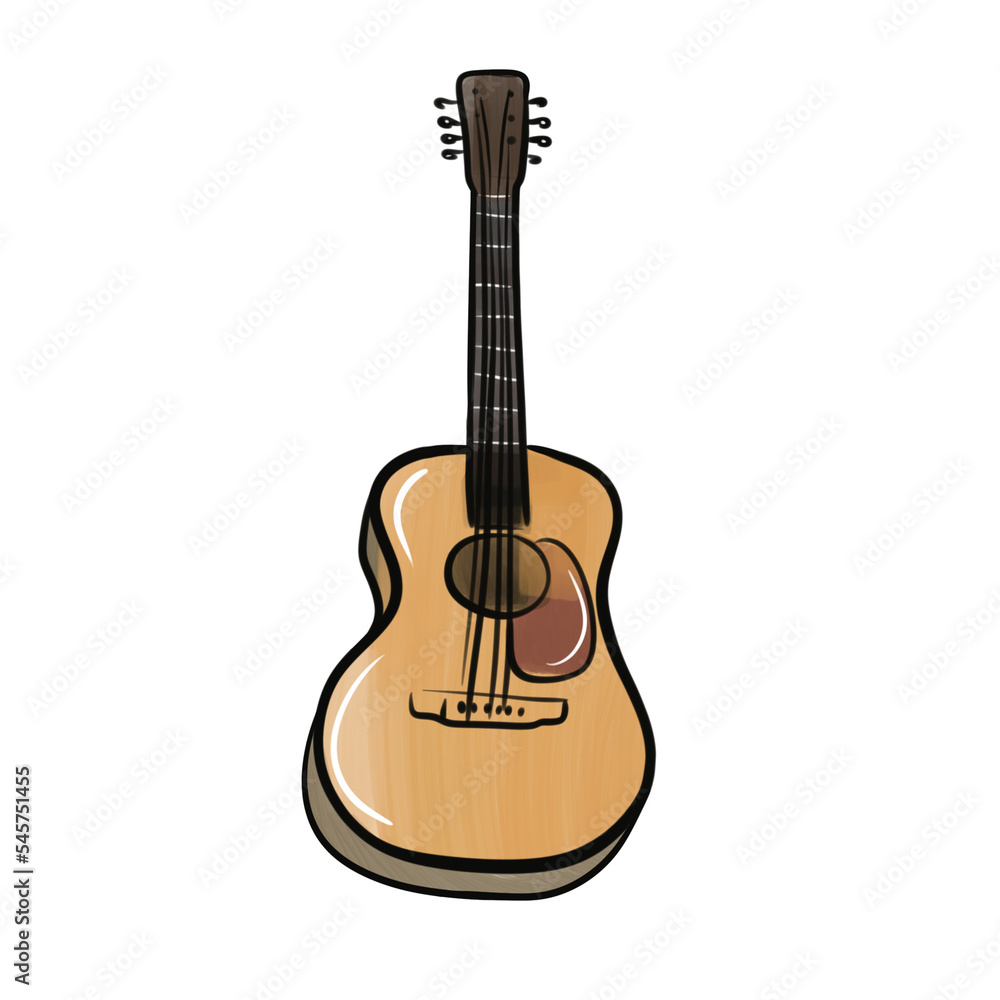 Fototapeta premium acoustic guitar isolated on white