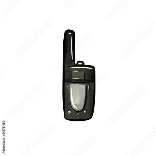 Portable walkie-talkie in black for communication