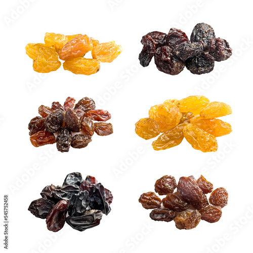 different varieties of raisins