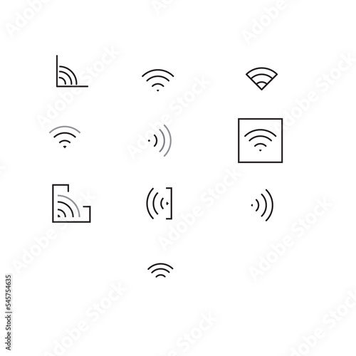 wifi  icons or logo in line style