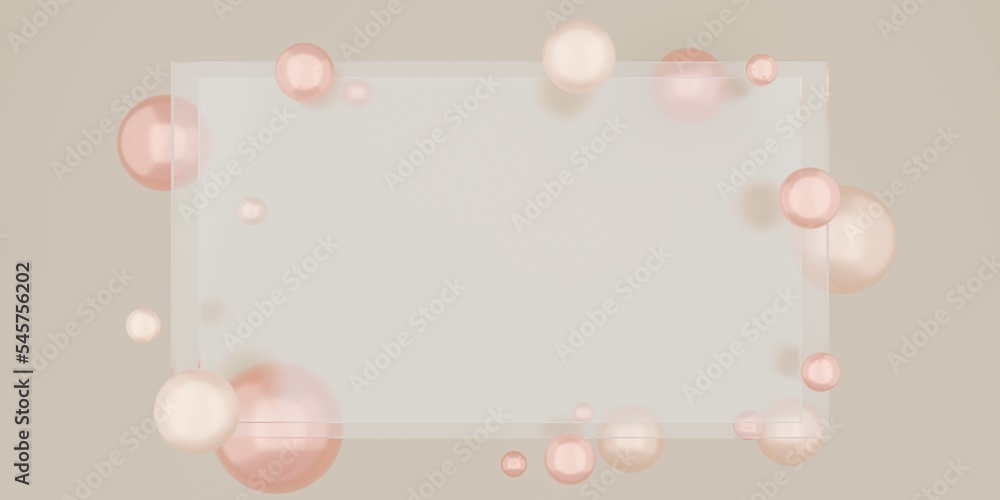 Glass frame for text and pictures Modern Decorative Background 3D Illustrations Glass frame for text and pictures Modern Decorative Background 3D Illustrations