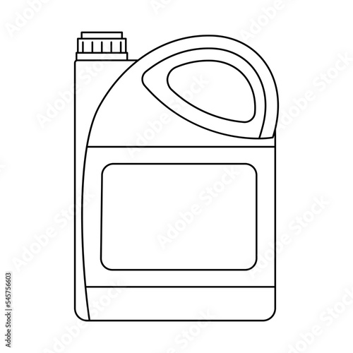 Canister icon. Fuel tank icon. Black linear canister icon. Vector illustration.