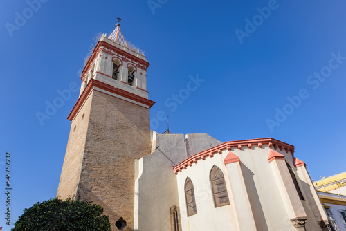 Facade of San Gil church, in Seville, Andalusia, Spain photo