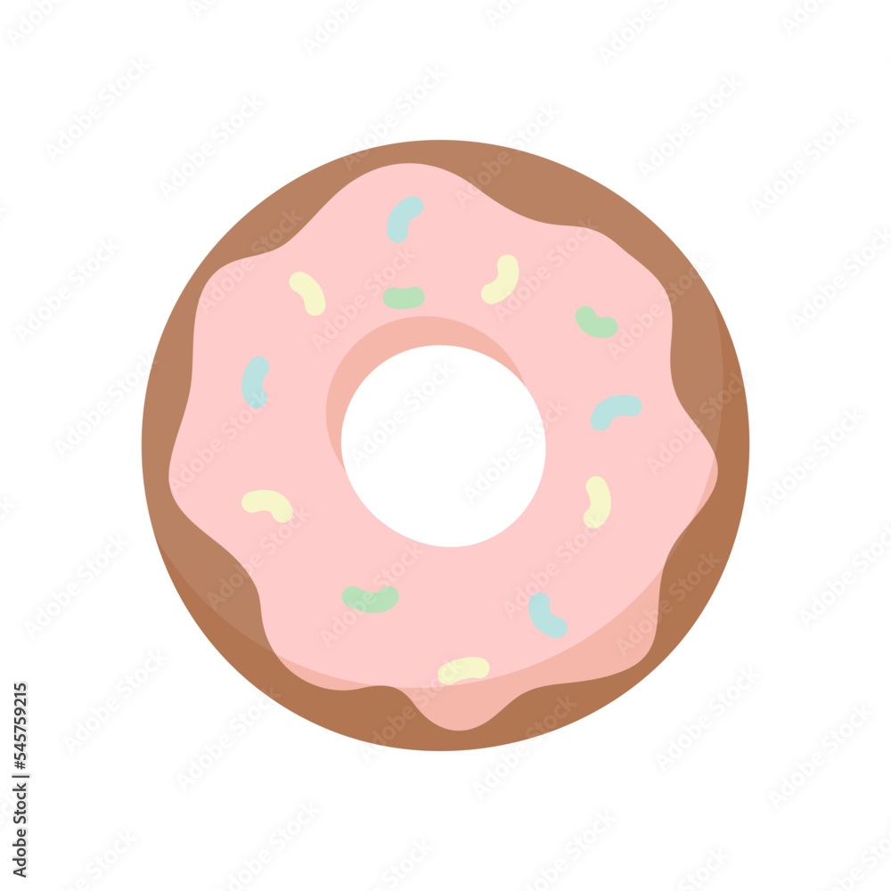 Donut Flat Design Dessert Icon Donut Flat Design Dessert Icon
