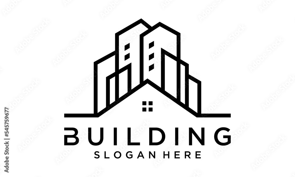 building real estate logo template