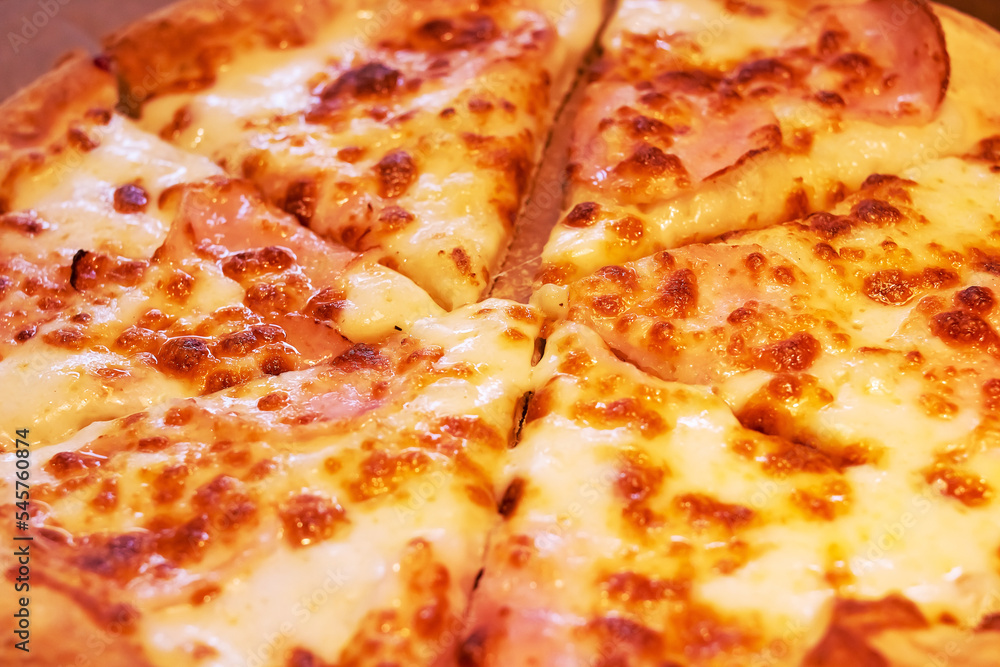 Pizza with cheese closeup background or texture Pizza with cheese closeup background or texture