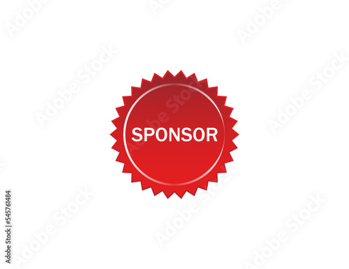 Banner, sponsor icon. Vector illustration.