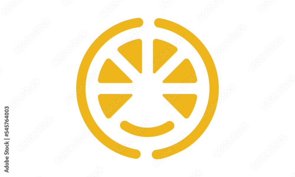 abstract circle lemon logo template abstract circle lemon logo template