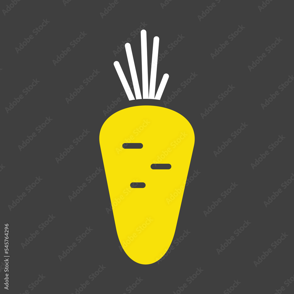 Carrot isolated vector glyph icon. Vegetable sign Carrot isolated vector glyph icon. Vegetable sign