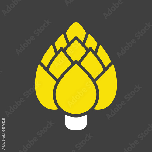 Artichoke isolated vector icon. Vegetable sign