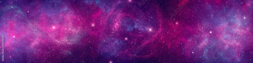 Nebula and stars in night sky web banner. Space background. Nebula and stars in night sky web banner. Space background.