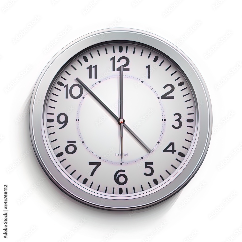 New 3d clock icon,wall clock isolated on white background New 3d clock icon,wall clock isolated on white background