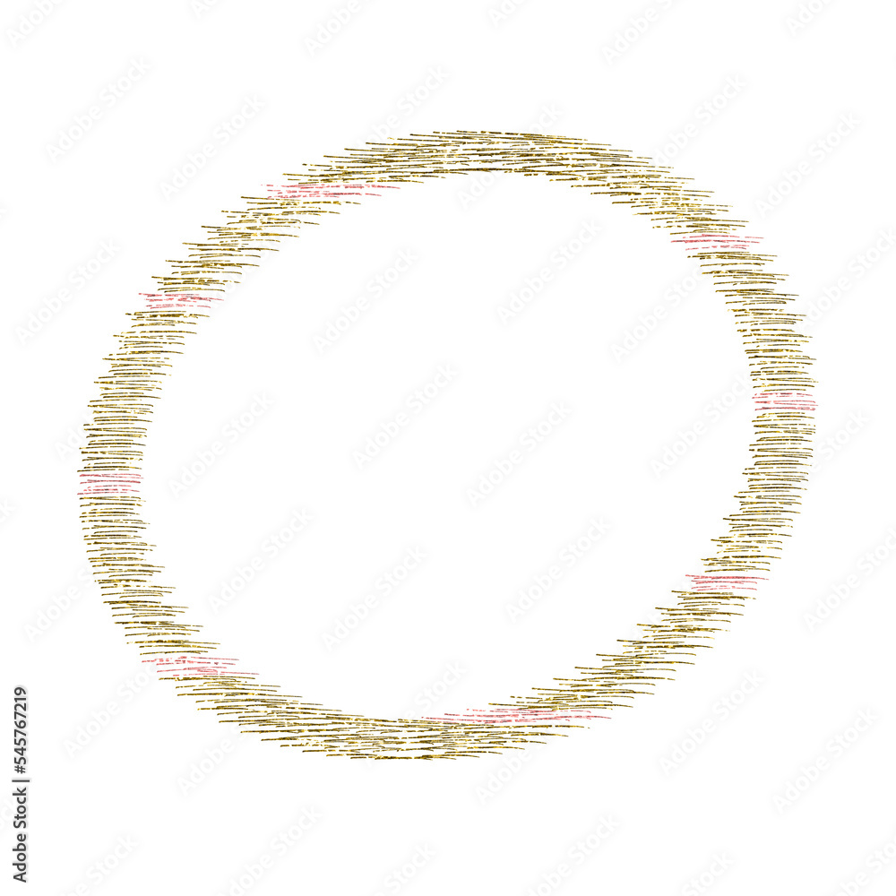 Gold Geometric Circle Border Frame Gold Geometric Circle Border Frame