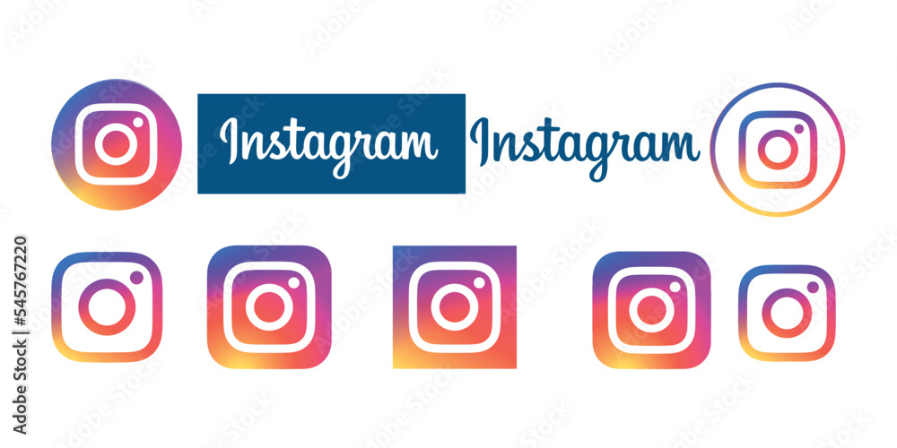 Instagram icons set Stock Vector | Adobe Stock