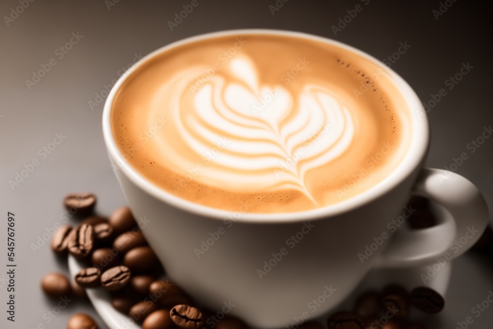 Latte Art Coffee Espresso Close Up Latte Art Coffee Espresso Close Up