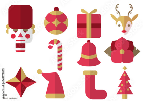 christmas icons set