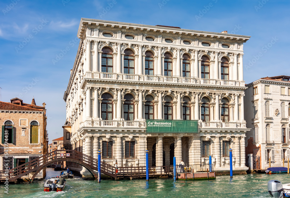 Ca' Rezzonico palace on Grand canal, Venice, Italy (translation 