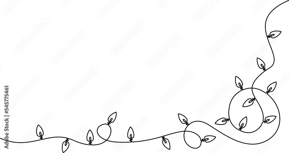 Festive garland of light bulbs. Holiday Christmas Festive garland of light bulbs. Holiday Christmas