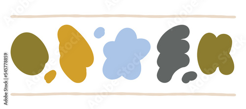 Abstract shapes, isolation color figures.