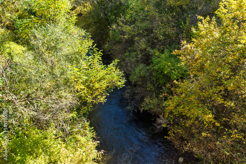 Autumn view of Nishava river gorge, Bulgaria