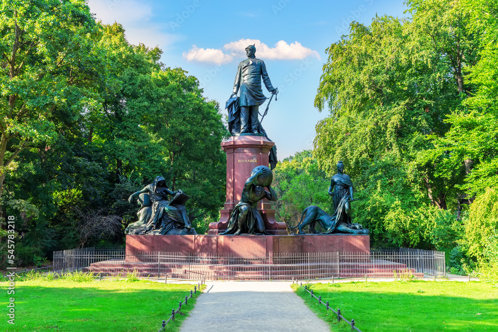 The Bismarck Memorial, famous statue of Berlin, Germany