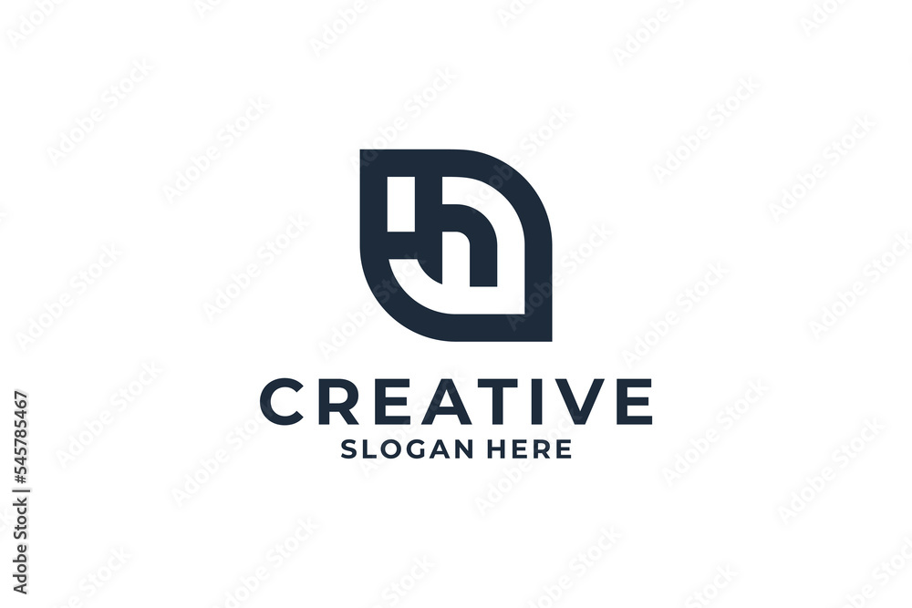 Letter H logo design symbol with monogram concept. Letter H logo design symbol with monogram concept.