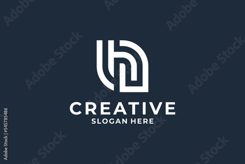 Creative letter H logo design inspiration.