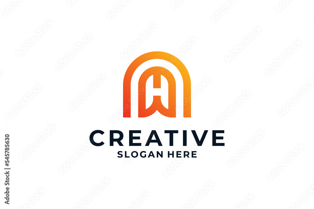 Abstract letter H logo design with creative combination. Abstract letter H logo design with creative combination.
