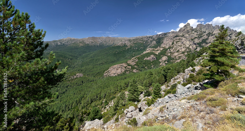 Mountain landscapes of south Corsica - The needles of Bavella near Zonza France
