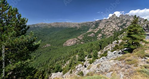 Mountain landscapes of south Corsica - The needles of Bavella near Zonza France