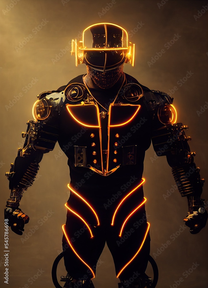 Fetish portrait. Male bodybuilder in latex and mask. Fetish portrait. Male bodybuilder in latex and mask.